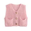 Women's 2024 Chic Vintage O Neck Pullover Thick Needle Knitted Sweater Casual Chic Tops for Spring Season