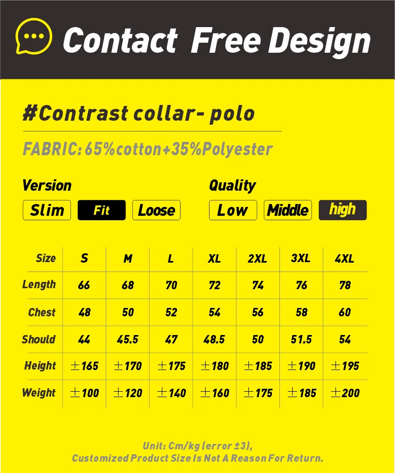 Polo Shirt High Quality Shirts For Men Custom Logo 65% Cotton 35% Fiber