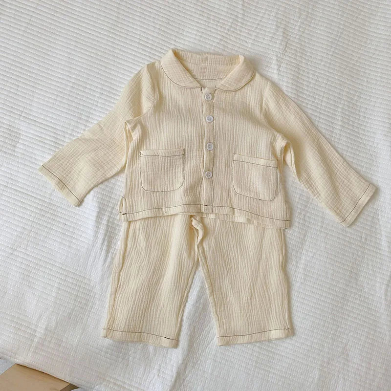 Kids Pajama Set Brief Boys Sleeper Wear Girls Sleeping Set Children Indoor Clothes