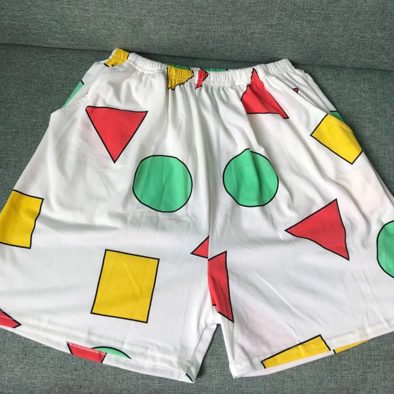 Pijama Sin Chan Pajama Man Summer Woman Pajamas for Couples Short Sleeve Sets Sleepwear Women Cotton Pyjamas XXXXL