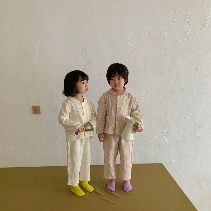 Kids Pajama Set Brief Boys Sleeper Wear Girls Sleeping Set Children Indoor Clothes