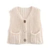 Women's 2024 Chic Vintage O Neck Pullover Thick Needle Knitted Sweater Casual Chic Tops for Spring Season