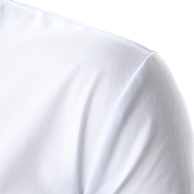 Men T-shirt Men Shirt Long Sleeve T-shirt Solid Color Tops New Clothing Autumn Streetwear Casual Fashion Men T-shirt