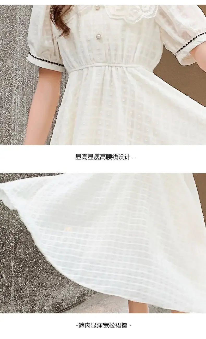 Girls' Dress 2025 Summer New Style Little Girls' Children's Princess Dress, Sweet and Elegant Summer Dress for Adults