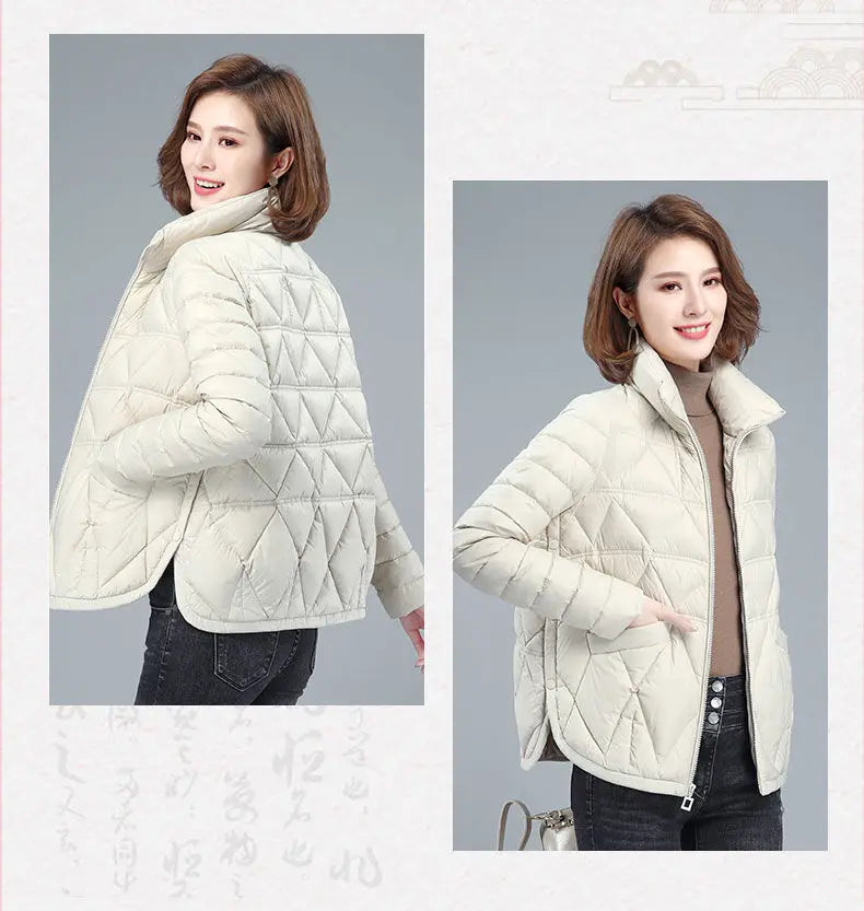 Women's Loose Casual Winter Padded Coat, Lightweight, Short Down, Cotton Jacket, Female, New Fashion, Large Size, Autumn, 2024