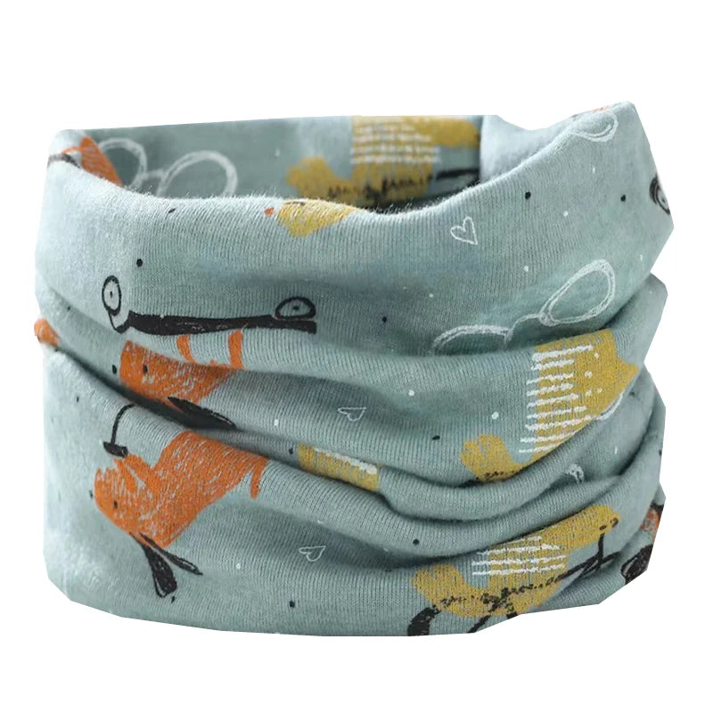 New Autumn Winter Girls 100% Cotton Scarf Children Scarf Bibs LIC Boys Girls O Ring Scarf Lovely Kids Collar Children Bufandas