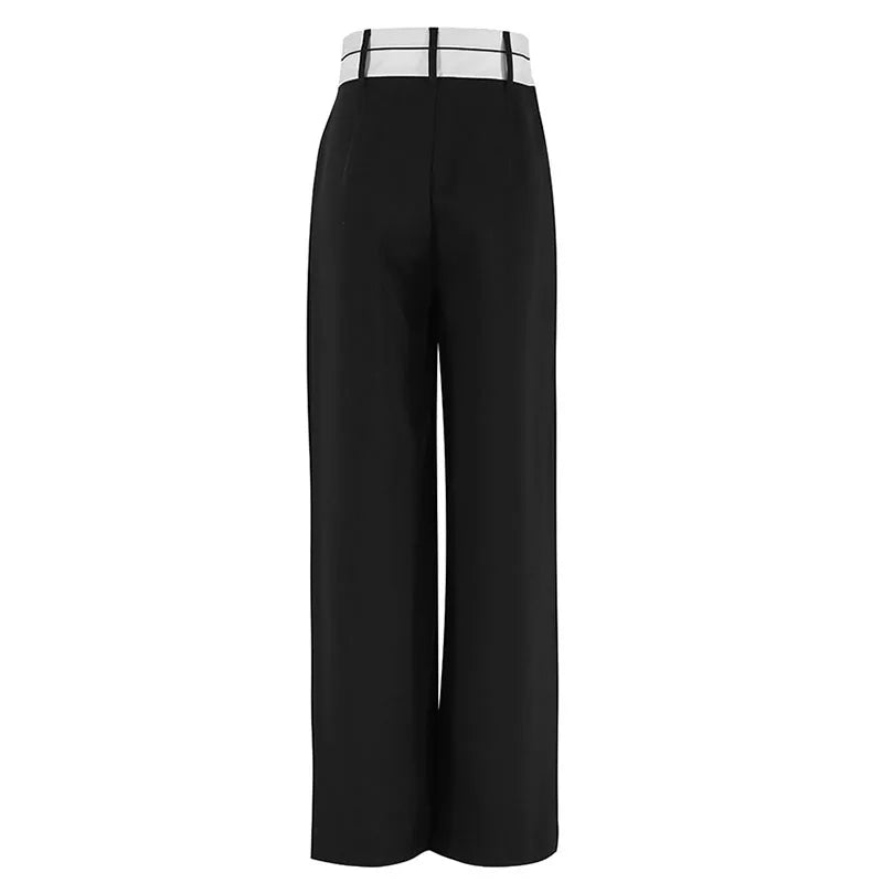 Women Pants Casual Wide Leg Pants for Women Black Suit Pants Office Lady Straight Pants High Waist Trousers Women Clothes Outfit