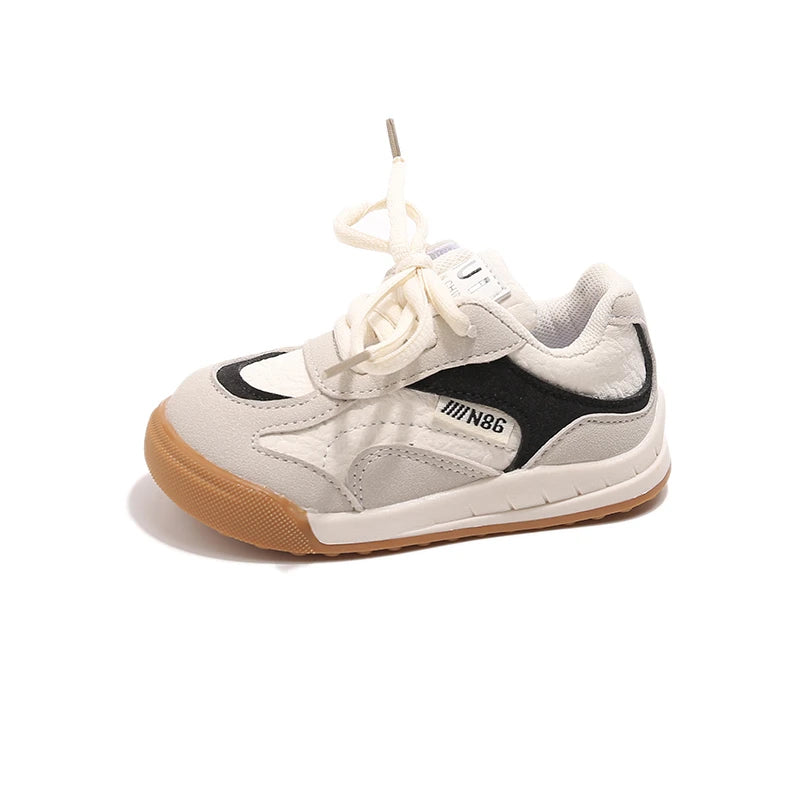 Korean version Kids sports shoes 2025 new four season double mesh breathable girls' fashionable boys' single shoes