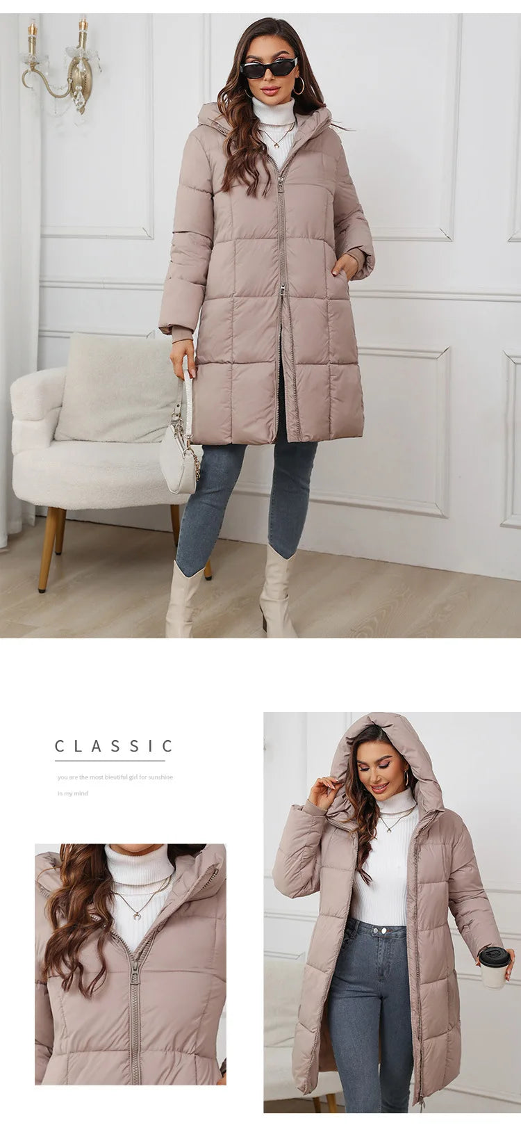 Women Long Coat 2024 New Autumn Winter Parkas Female Thick Down Cotton Coat Femme Casual Short Warm Thick Outerwear Ladies Top
