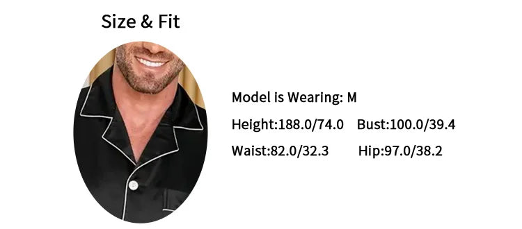 Men's Pajamas Set For Summer Short Sleeve Pocket Button Down Shirt & Shorts Pyjama Loungewear Set Sleepwear Pijama Home Clothing