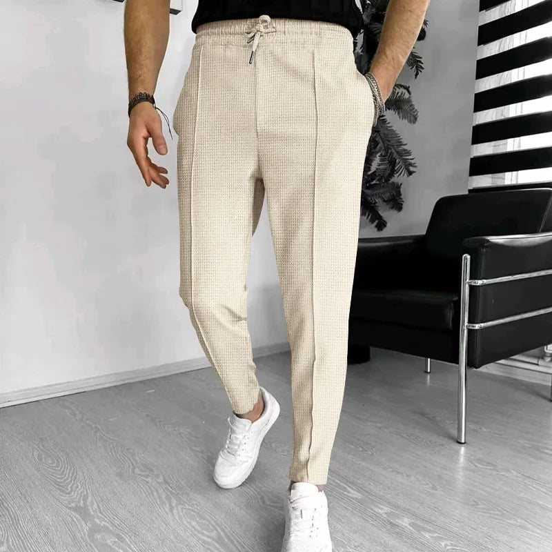Men's pants Summer men's breathable linen pants Sport pants Solid color linen fitness pants Jogging fitness street wear