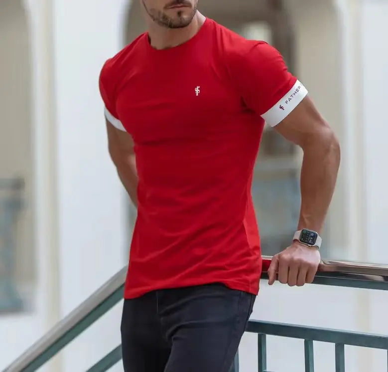 Fitness Sports Long Sleeve T Shirt Men Slim Breathable Casual Elastic Training Coat Spring And Autumn New Style