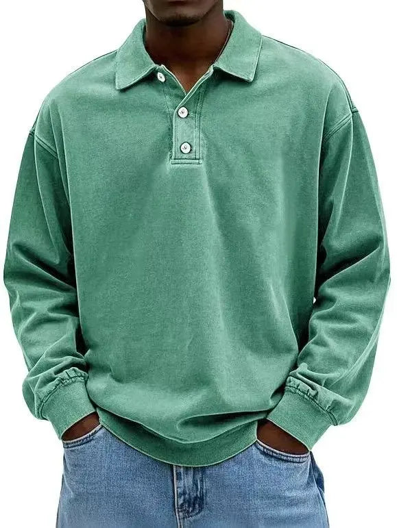 2025 Men Long Sleeve Polo Shirts Mens Breathable Tees Casual Golf Polo Shirt Work T-Shirt Pullover Tops Man Bottoming Polo Shirt