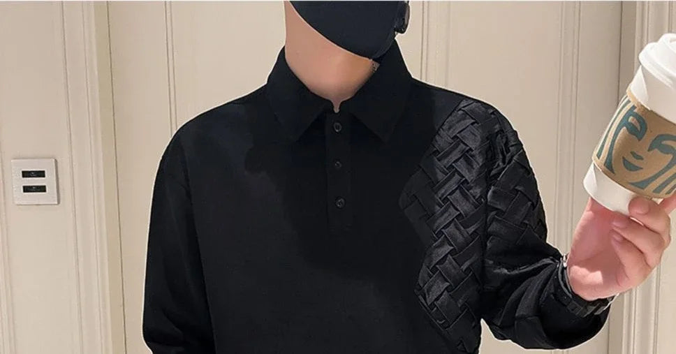Polo T Shirt for Men 100℅ Cotton Pullovers Unicolor Man Sweatshirt Black Plain Sale Quotes Full Sleeve Designer Korean Autumn Xl