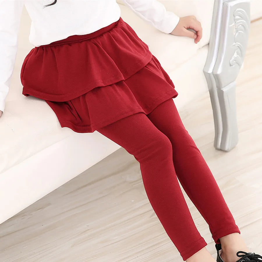 New Autumn Winter Girls Dress Leggings Design Printed Cotton Children's Pants Kids Leggings Girl Skirt Children Dress