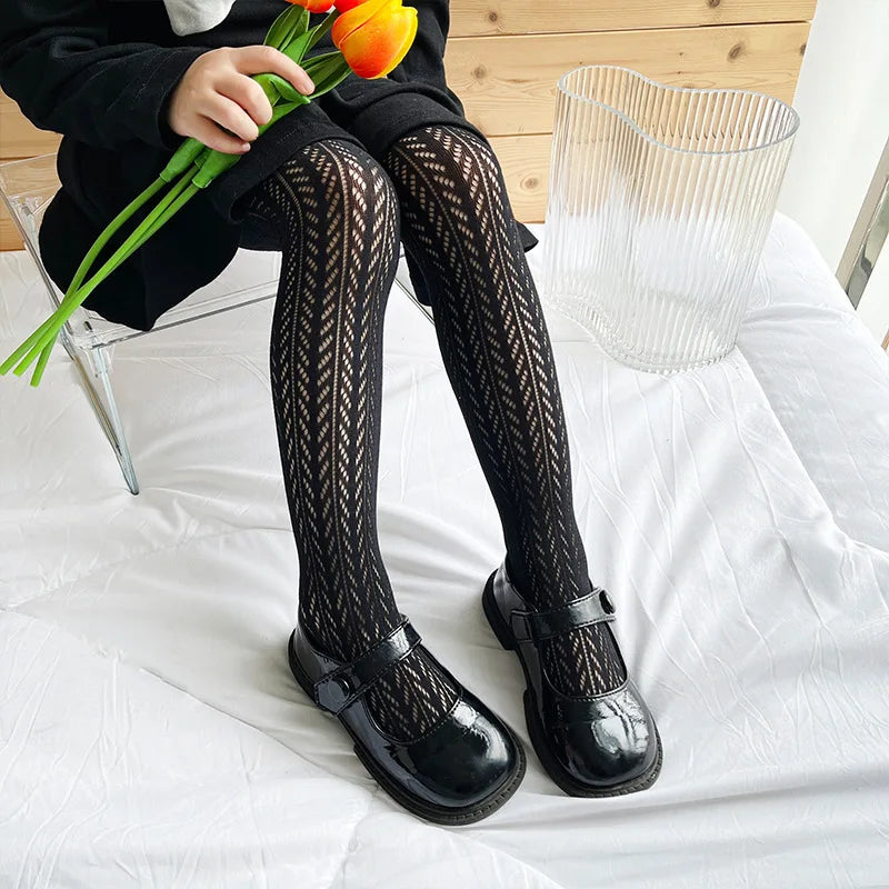 Girls Tights Princess Fishnet Cotton Baby Girl's One-Piece Pantyhose Baby Spring Summer New Style Trousers Lace Stocking