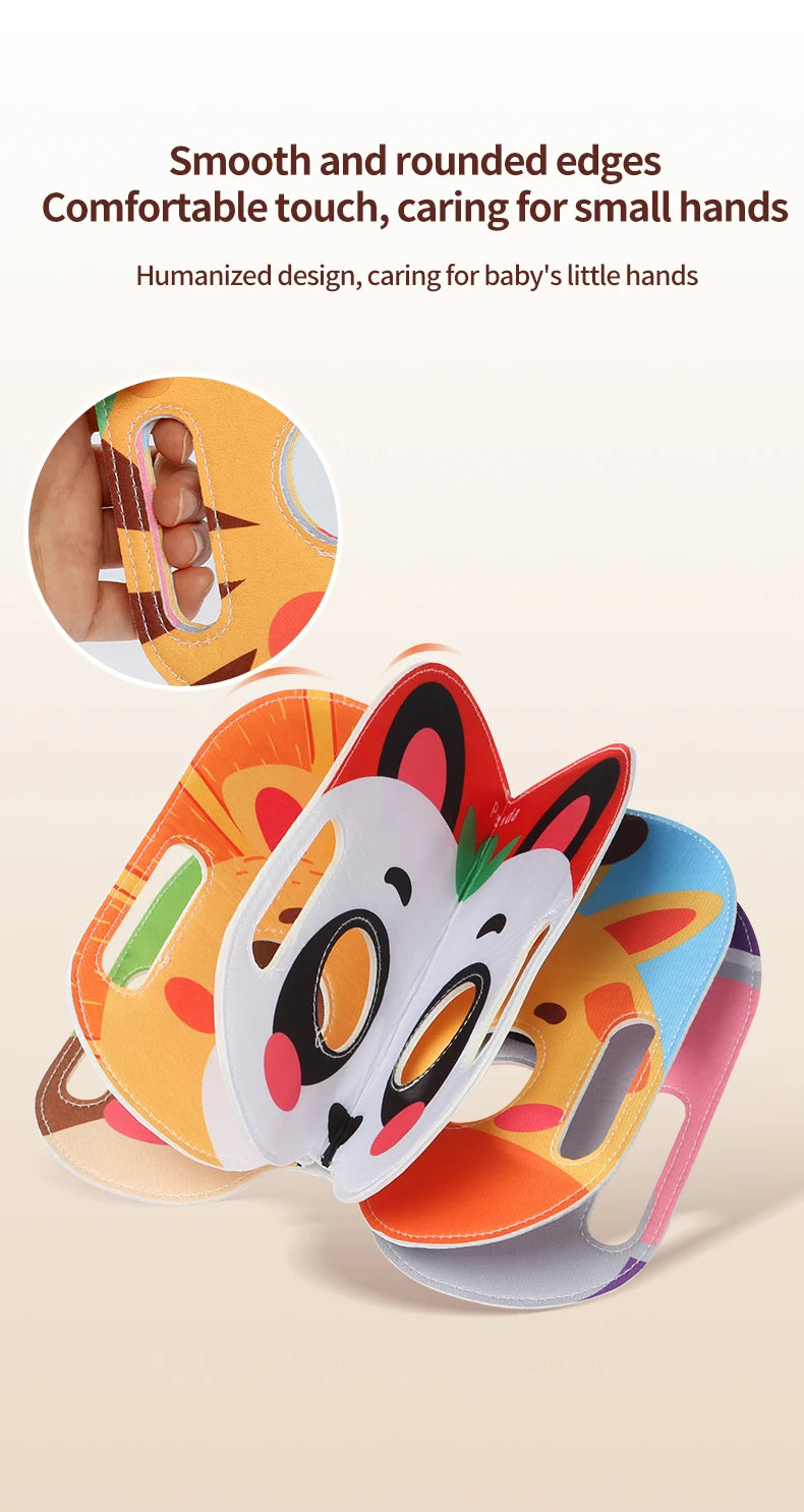Kids Cloth Book Mask Cloth Book Animal Theme Cute Modeling Baby Toy Character Fun Party Game Birthday Festival Gift