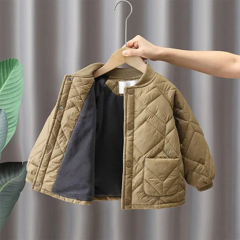 Boys Coat Cotton Jacket Windbreak Outerwear 2024 Elegant Winter Autumn Thicken Warm High Quality Christmas Gift Children's Cloth