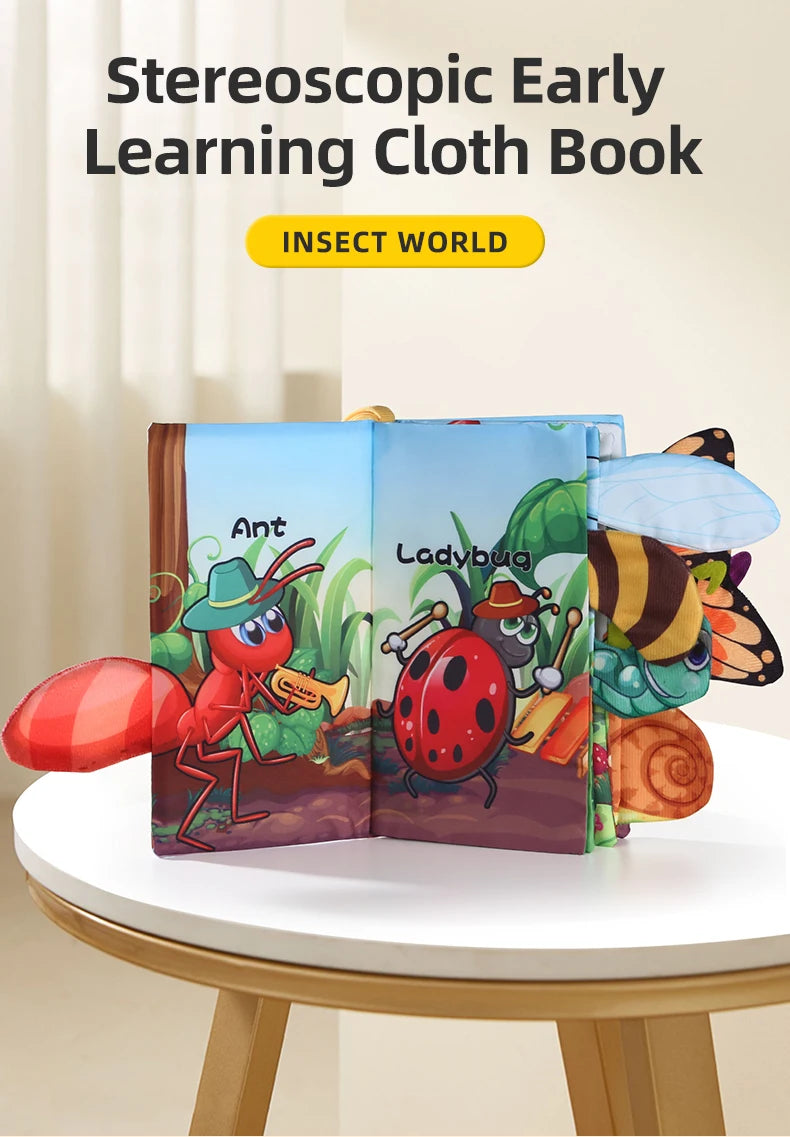 Baby Cloth Book 6 Pages 0-3 Year Old Early Education Parent-child Interaction Baby Toys For 0-3 Year Old Newborn Gifts