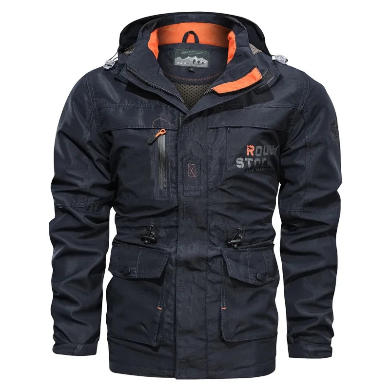 Men Camping Lnterchange Jacket Men Men Outdoor Jacket Spring Autumn New Hooded Casual Jacket Men Windproof Windbreaker Coat