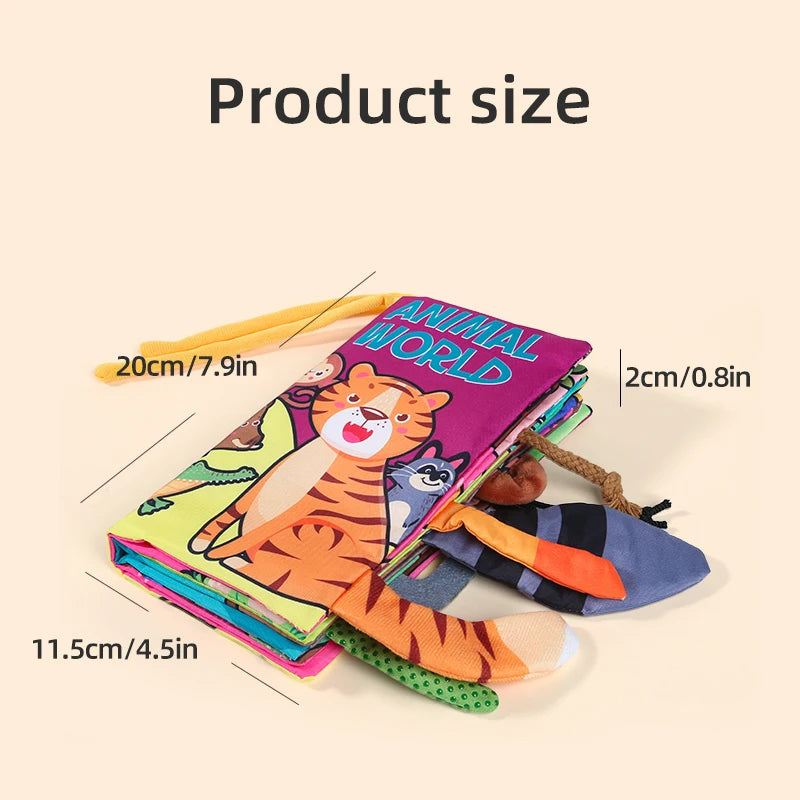Baby Cloth Book 6 Pages 0-3 Year Old Early Education Parent-child Interaction Baby Toys For 0-3 Year Old Newborn Gifts
