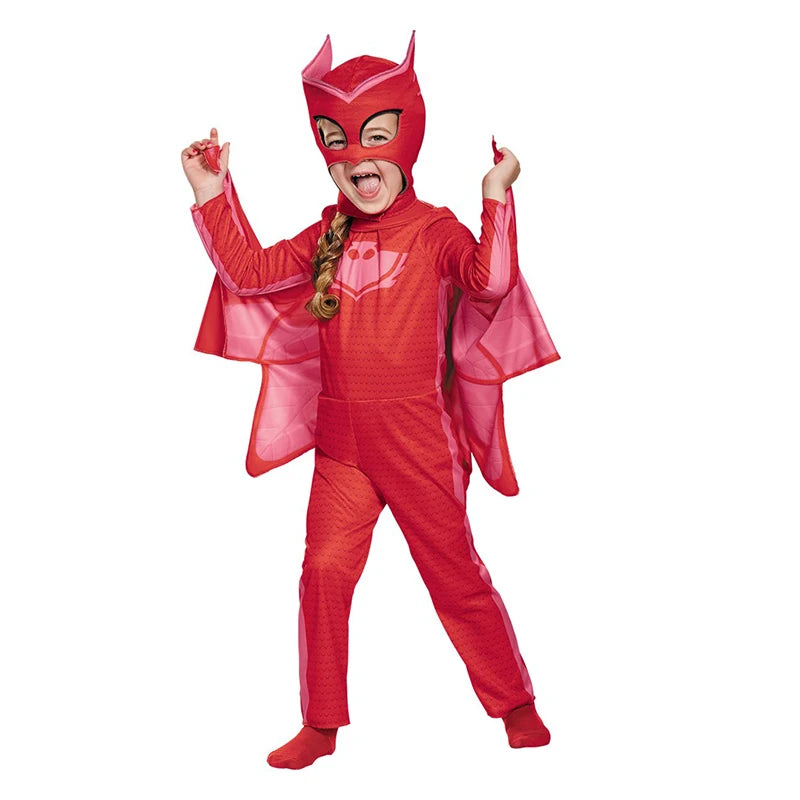 cosplay Blue Pajama Boys Girls Anime Hero Costume with Mask Cosplay Clothe Suit Child Halloween costume Birthday Party Kids Gift
