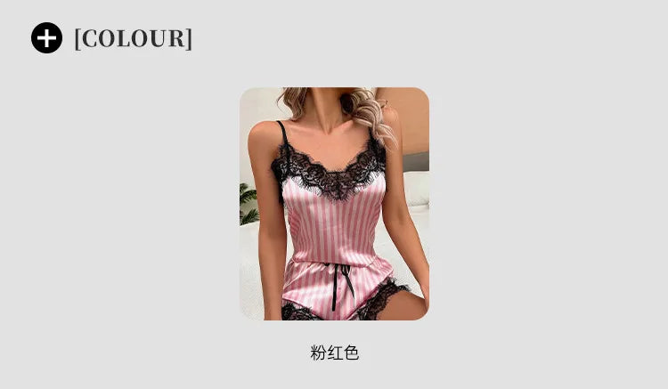 woman Women's Underwear Sleep Lounge Pajama Sets Fun lingerie European American sexy pajamas home clothes two-piece 3-point set