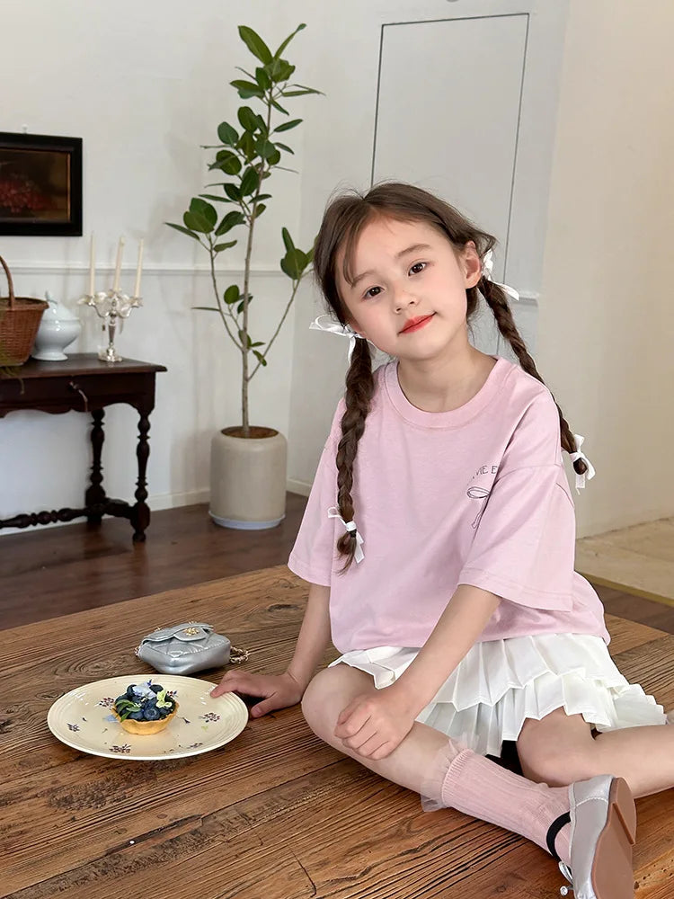 Kids Clothes Girl Children Short Sleeved Girl Clothes Summer T Shirt Tops Children Clothing Boy Cloth Ropa De Niña Ropa De Niño