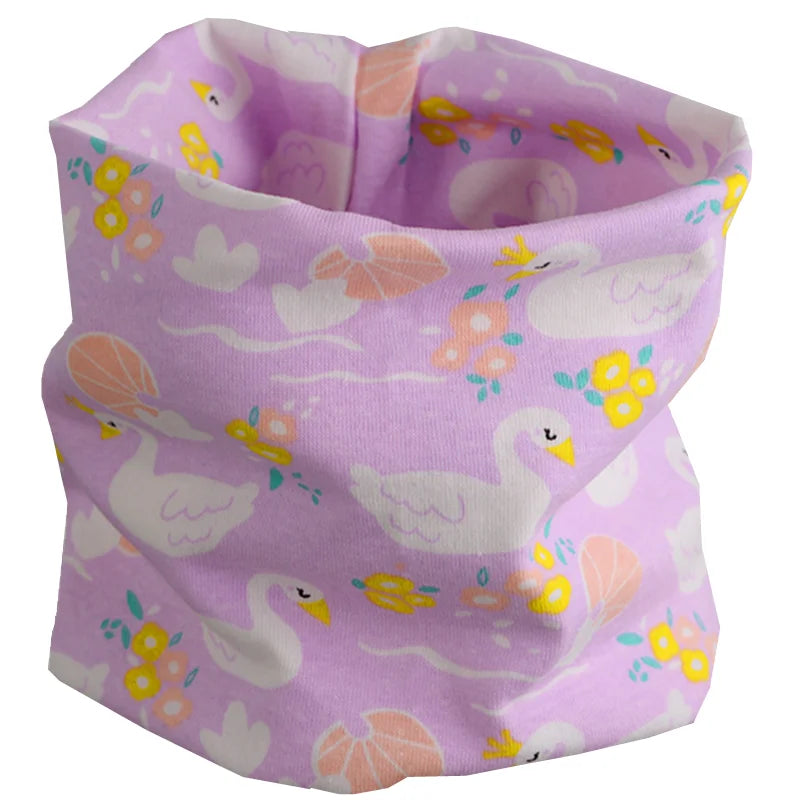 New Autumn Winter Girls 100% Cotton Scarf Children Scarf Bibs LIC Boys Girls O Ring Scarf Lovely Kids Collar Children Bufandas