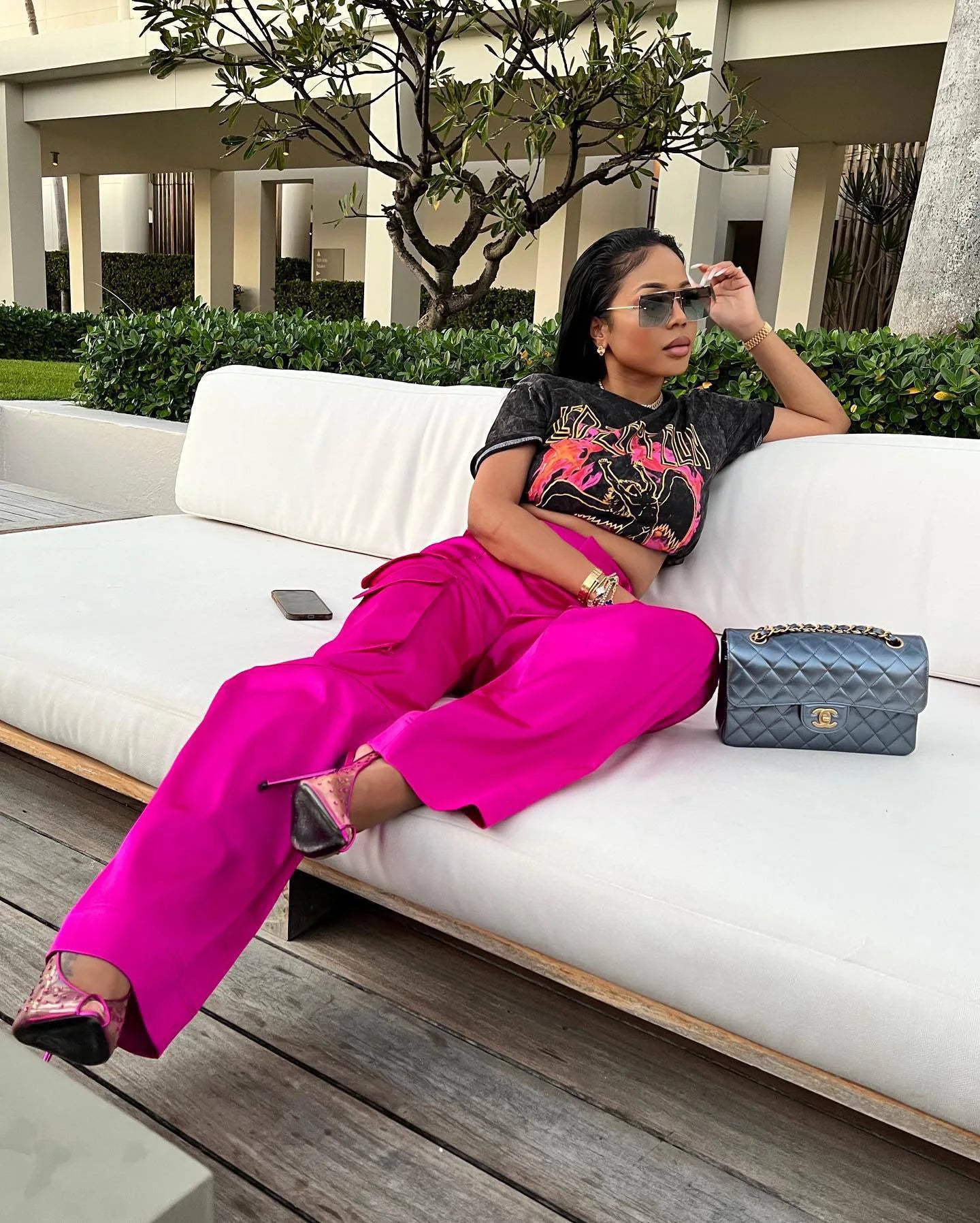 Women Pants Spring Summer Casual Satin Stretch High Waist Cargo Pants With Pocket Streetwear Solid Wide Leg Pants Flare Trouser