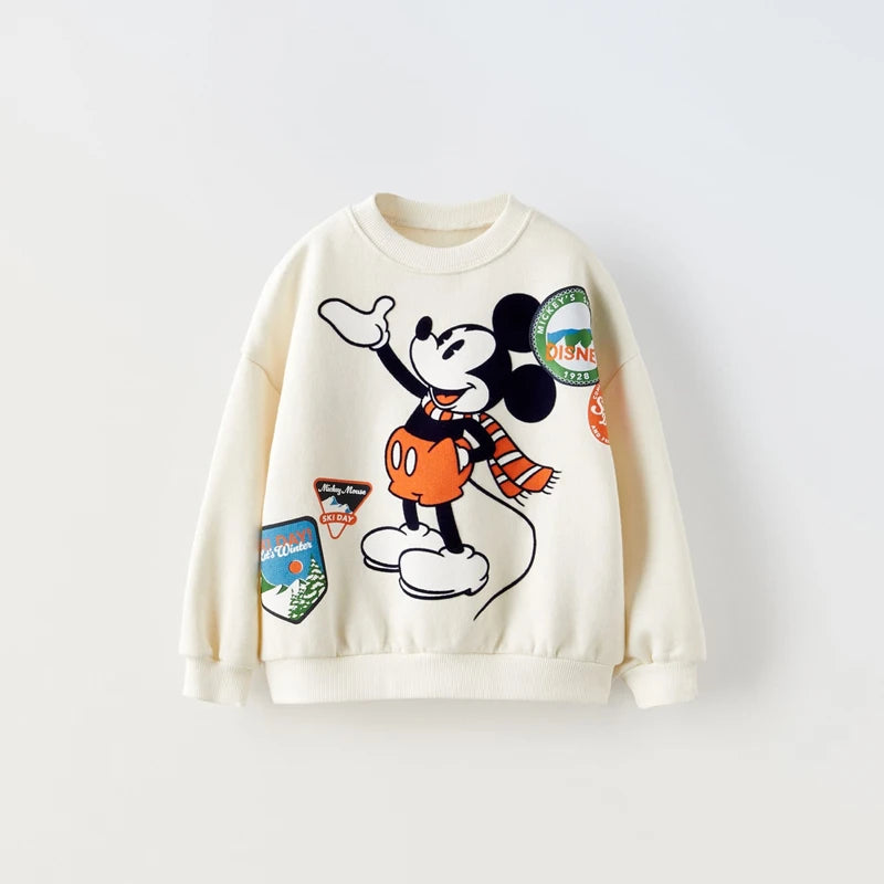New Children Cartoon Sweatshirts Long Sleeve Tops Fashion Casual Tops For Boys And Girls Autumn Kids Crewneck Hoodies Outer Wear