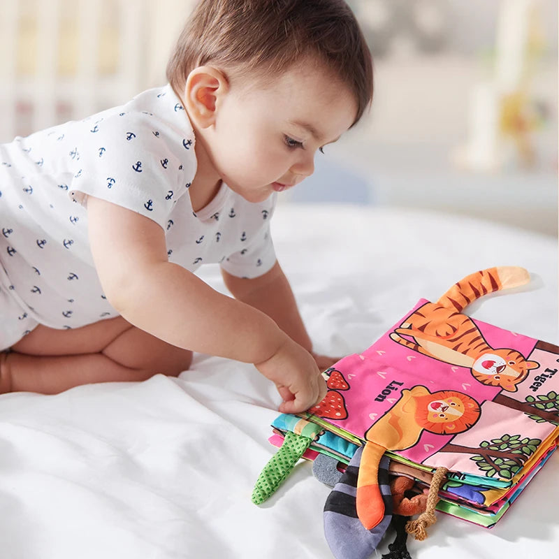 Baby Cloth Book 6 Pages 0-3 Year Old Early Education Parent-child Interaction Baby Toys For 0-3 Year Old Newborn Gifts