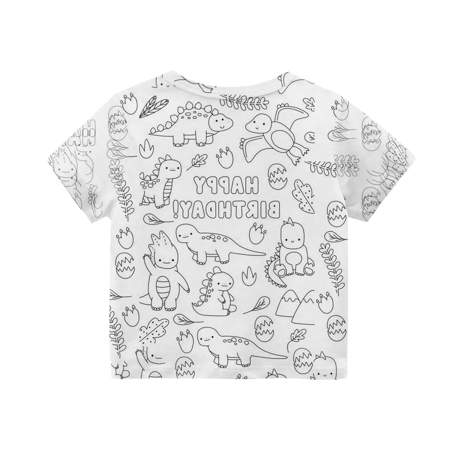 Children's Pajama Party DIY Graffiti Simple Drawing Home Clothes Colorable Two Piece Pajama Set Kids DIY Coloring Clothing