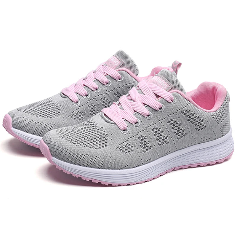 Woman Sneakers Shoes Fashion Lace Up Women's Sneakers Offers Solid Women's Sports Shoes Non-Slip Footwear Shoes For Women
