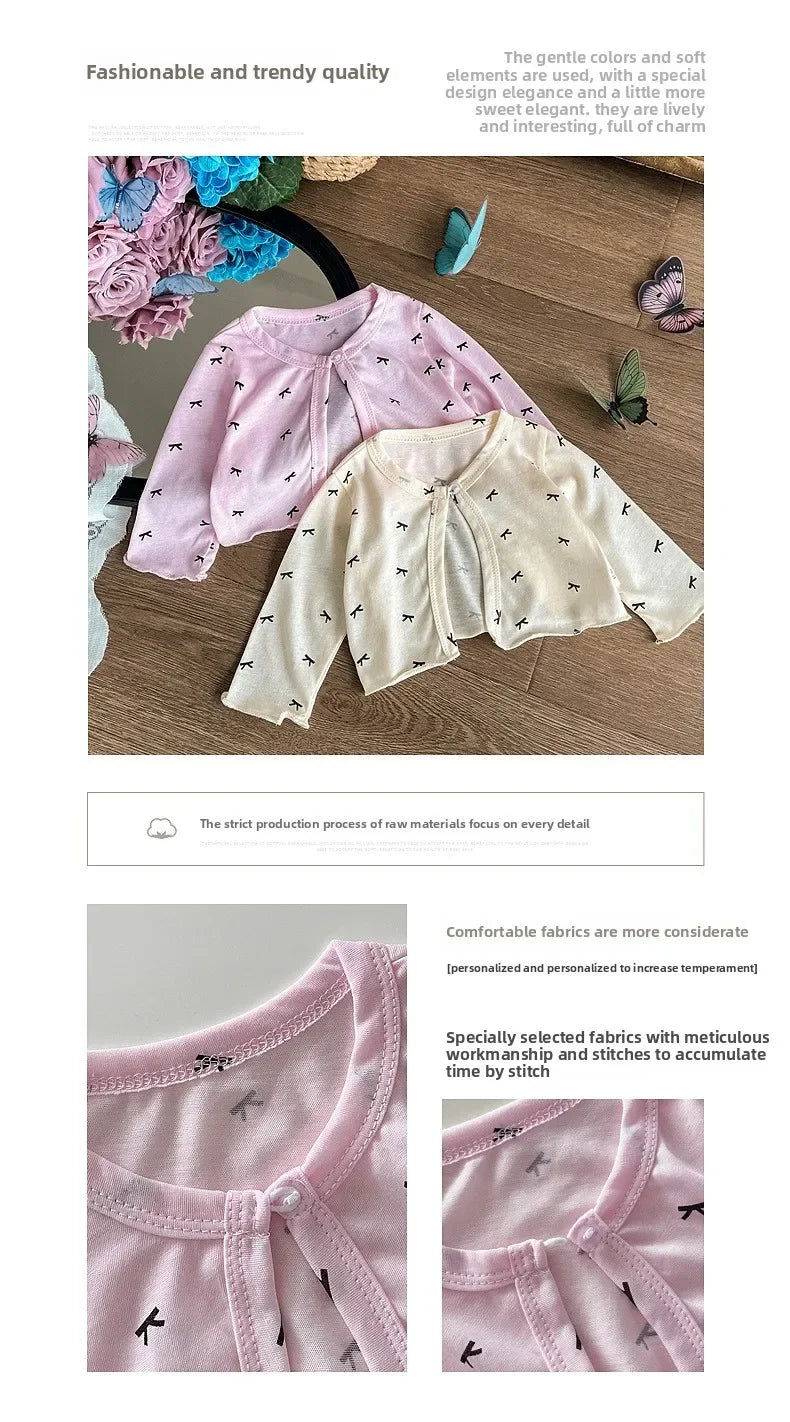 Summer 2025 New Sweet Baby Coat for Girls' Sunscreen Clothing Thin Summer Clothing Children Breathable Air Conditioning Clothing