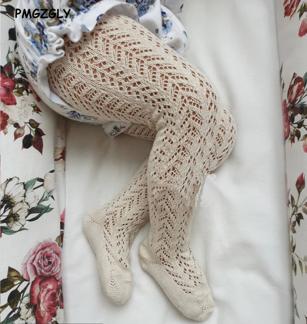 Girls Tights Princess Fishnet Cotton Baby Girl's One-Piece Pantyhose Baby Spring Summer New Style Trousers Lace Stocking