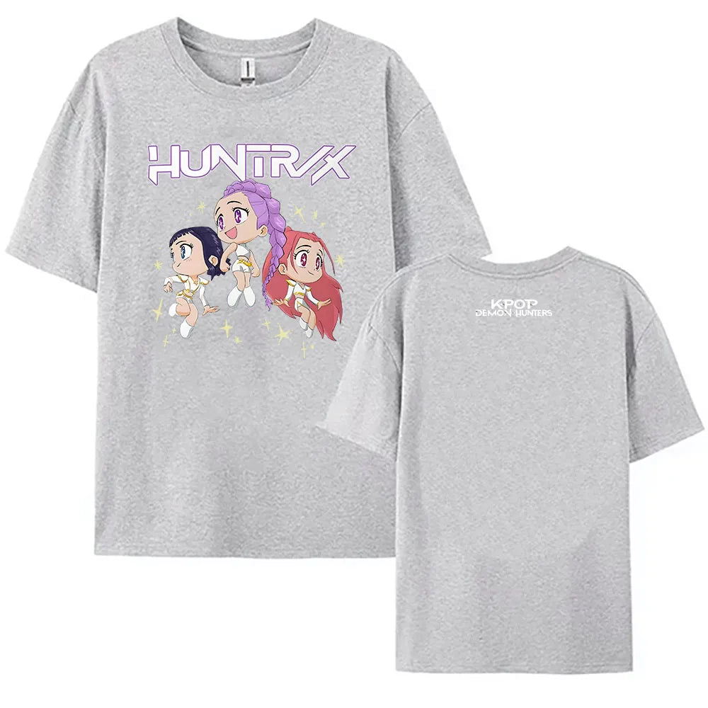 2025 Movie KPop Demon Hunters T-shirt Summer Short Sleeve Tshirts for Male Casual Loose Women Men T Shirt Graphic Clothes