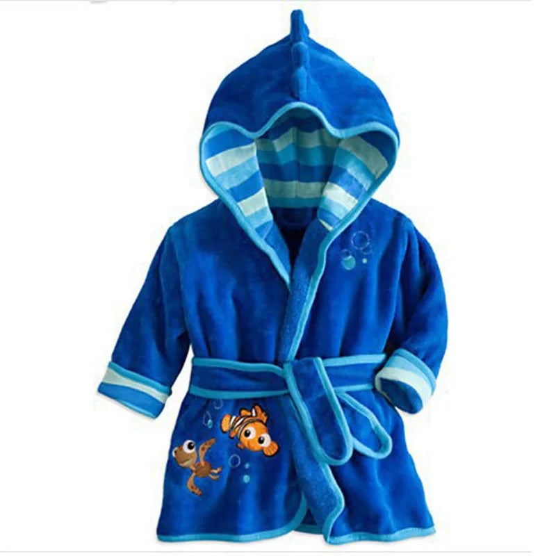 Children Pijama minnie Infantil Kids Warm Pajama mermaid Pyjamas Boys Baby Girl Animal tigger flannel Sleepwear Robe