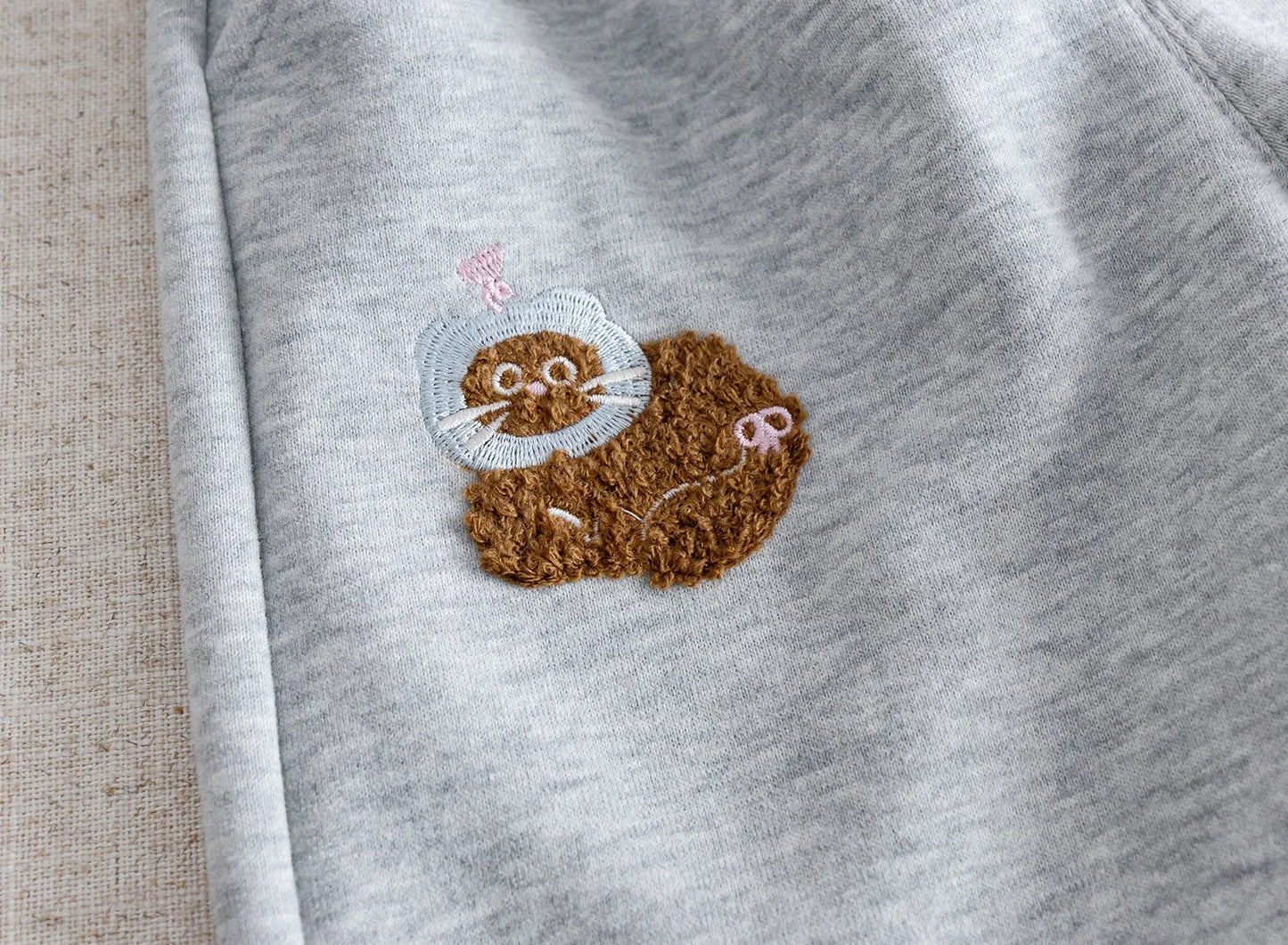 Girls Pants 2025 Spring Autumn Cartoon Trousers for Kids Embroidered Children Casual Loose Toddler Sporty Pants Baby Clothing