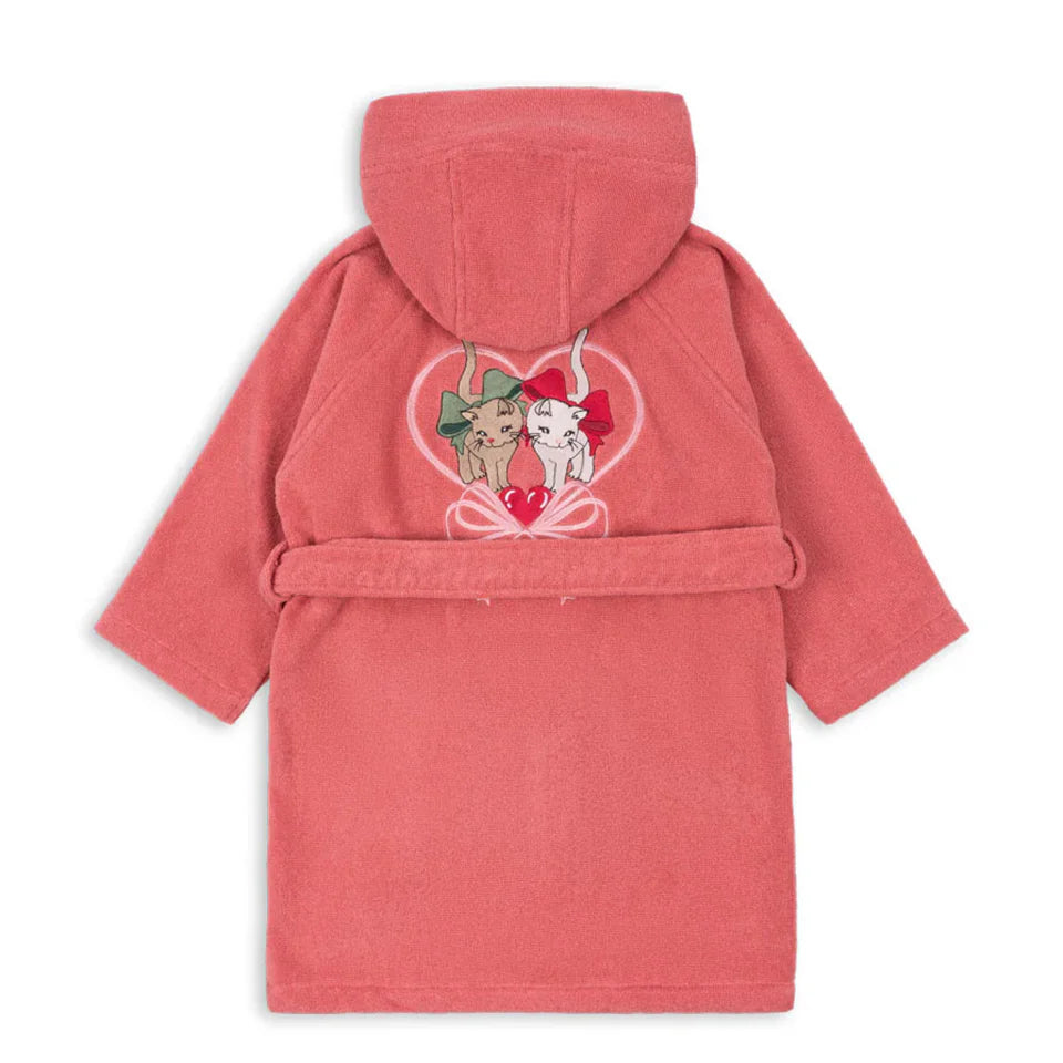 Children Cotton Bathrobe 2025 KS New Girls Embroidery Bath Towel Cloak Boys Hooded Pyjamas Baby Kids Soft Bath Robe Nightgown
