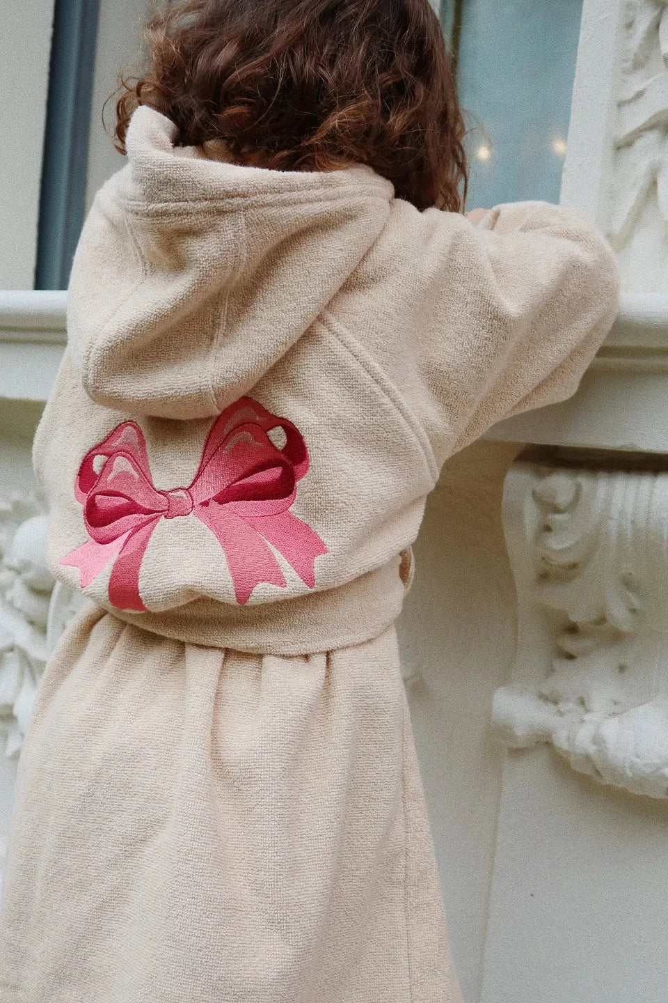 Children Cotton Bathrobe 2025 KS New Girls Embroidery Bath Towel Cloak Boys Hooded Pyjamas Baby Kids Soft Bath Robe Nightgown