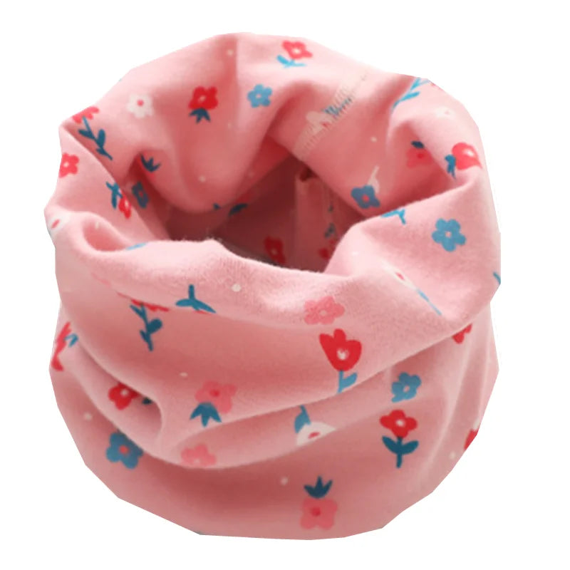 New Autumn Winter Girls 100% Cotton Scarf Children Scarf Bibs LIC Boys Girls O Ring Scarf Lovely Kids Collar Children Bufandas