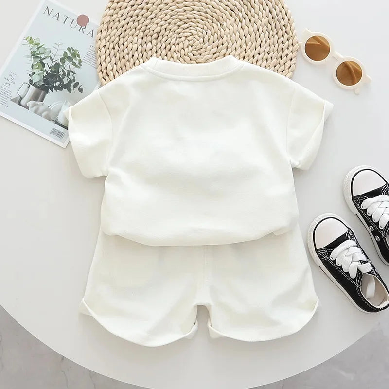 Baby Clothes Summer Children's Casual Sets Loose Cooler Cute Fashion Suit Infants Top + Shorts Two Piece Set