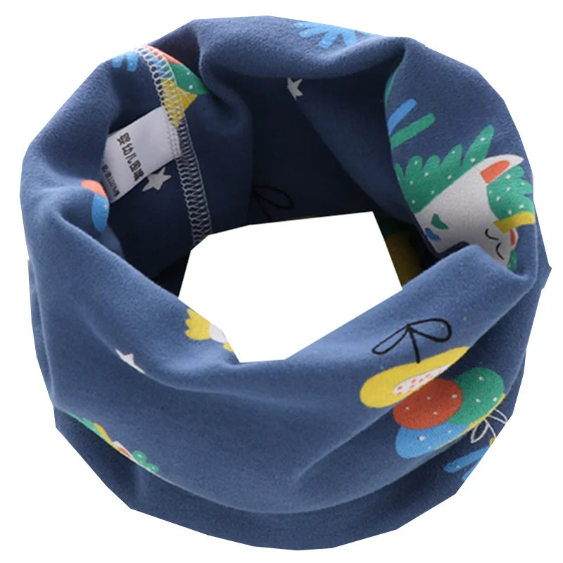 New Autumn Winter Girls 100% Cotton Scarf Children Scarf Bibs LIC Boys Girls O Ring Scarf Lovely Kids Collar Children Bufandas