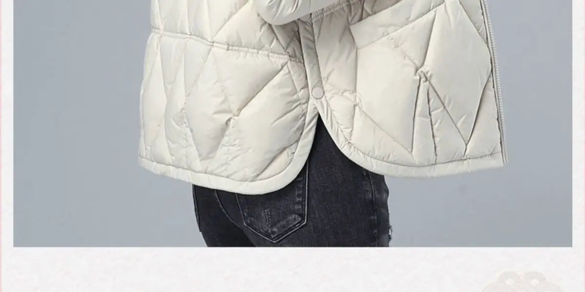 Women's Loose Casual Winter Padded Coat, Lightweight, Short Down, Cotton Jacket, Female, New Fashion, Large Size, Autumn, 2024