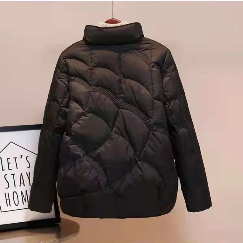Women Jacket 2025 New Autumn Winter Parkas Female Light Thin Down Cotton Coat Femme Casual Short Warm Basic Outerwear Ladies Top