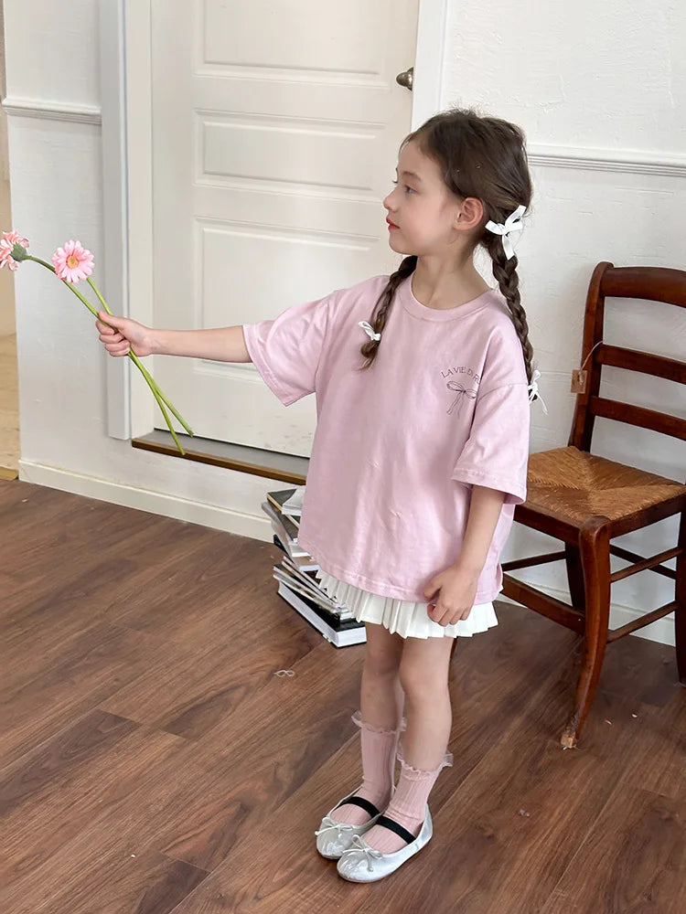 Kids Clothes Girl Children Short Sleeved Girl Clothes Summer T Shirt Tops Children Clothing Boy Cloth Ropa De Niña Ropa De Niño
