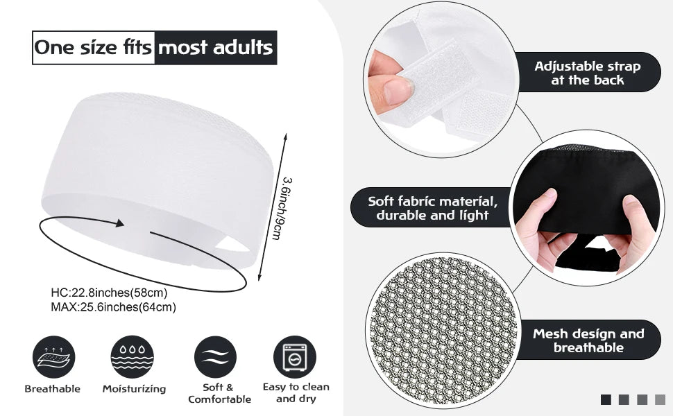 Chef Hats for Men Women Chef Beanie Cook Caps for Japanese Korean Style Cuisine Hats Thick Thin Net Flat Cap for Sushi Waiter