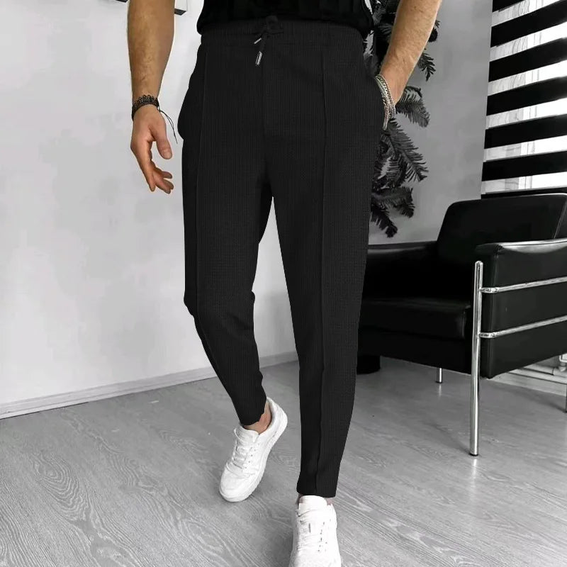 Men's pants Summer men's breathable linen pants Sport pants Solid color linen fitness pants Jogging fitness street wear