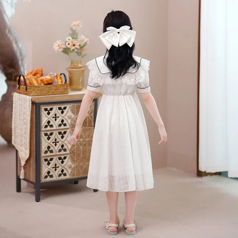 Girls' Dress 2025 Summer New Style Little Girls' Children's Princess Dress, Sweet and Elegant Summer Dress for Adults